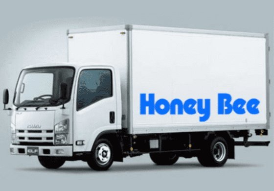 ハニービーの一般貨物配送トラック